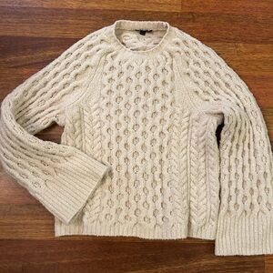 Cozy Cable Knit Sweater in Cream